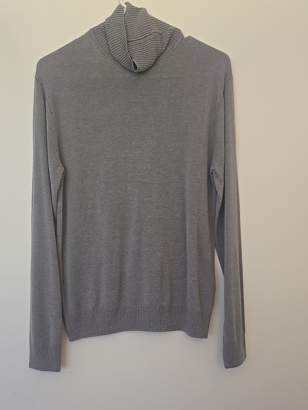 Zara Light Grey Men's Turtleneck Sweater